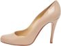 Christian Louboutin Pre-owned Leather heels Beige Dames - Thumbnail 1