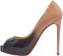 Christian Louboutin Pre-owned Leather heels Beige Dames - Thumbnail 1