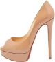 Christian Louboutin Pre-owned Leather heels Beige Dames - Thumbnail 1