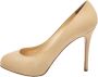 Christian Louboutin Pre-owned Leather heels Beige Dames - Thumbnail 1