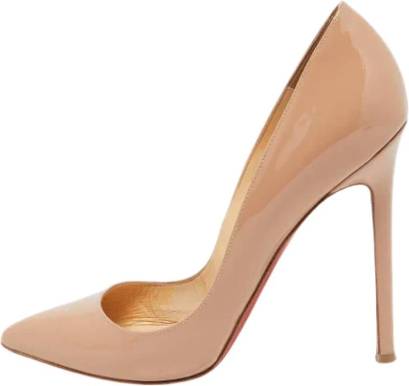 Christian Louboutin Pre-owned Leather heels Beige Dames