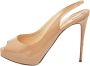 Christian Louboutin Pre-owned Leather heels Beige Dames - Thumbnail 1