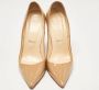 Christian Louboutin Pre-owned Leather heels Beige Dames - Thumbnail 1