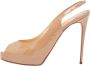 Christian Louboutin Pre-owned Leather heels Beige Dames - Thumbnail 1