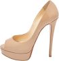 Christian Louboutin Pre-owned Leather heels Beige Dames - Thumbnail 1