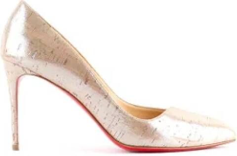 Christian Louboutin Pre-owned Leather heels Beige Dames