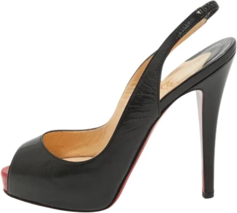 Christian Louboutin Pre-owned Leather heels Black Dames