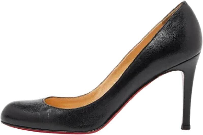 Christian Louboutin Pre-owned Leather heels Black Dames