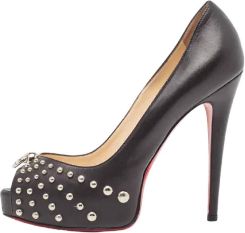 Christian Louboutin Pre-owned Leather heels Black Dames