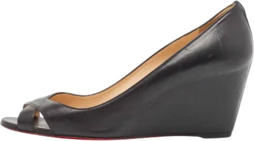 Christian Louboutin Pre-owned Leather heels Black Dames