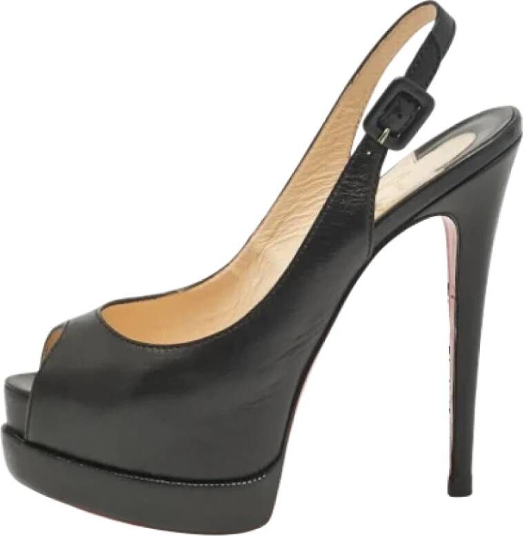 Christian Louboutin Pre-owned Leather heels Black Dames