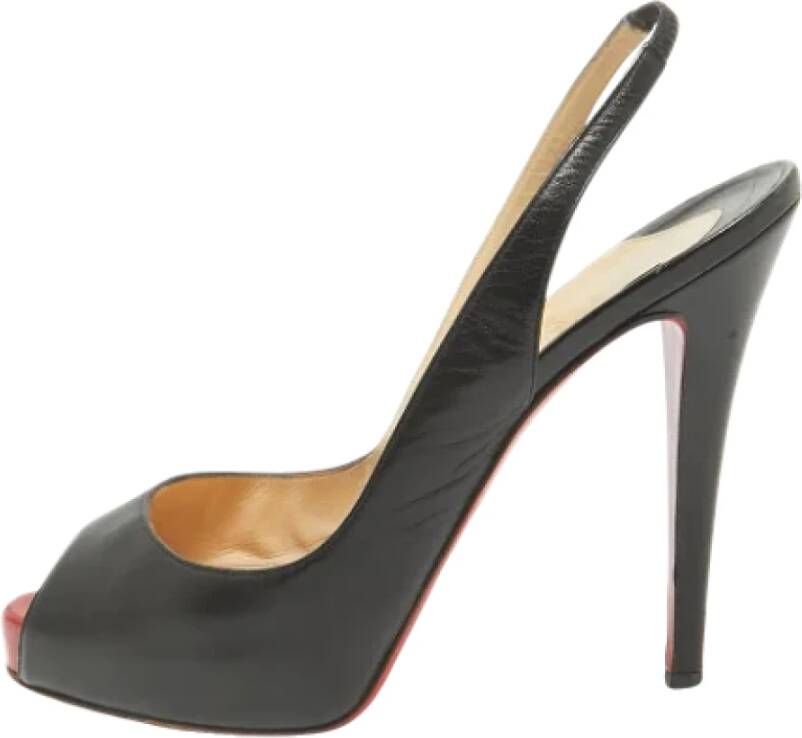 Christian Louboutin Pre-owned Leather heels Black Dames