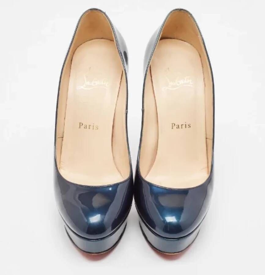 Christian Louboutin Pre-owned Leather heels Blue Dames