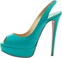 Christian Louboutin Pre-owned Leather heels Blue Dames - Thumbnail 1