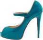 Christian Louboutin Pre-owned Leather heels Blue Dames - Thumbnail 1