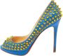 Christian Louboutin Pre-owned Leather heels Blue Dames - Thumbnail 1