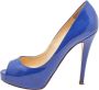 Christian Louboutin Pre-owned Leather heels Blue Dames - Thumbnail 1