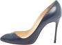 Christian Louboutin Pre-owned Leather heels Blue Dames - Thumbnail 1