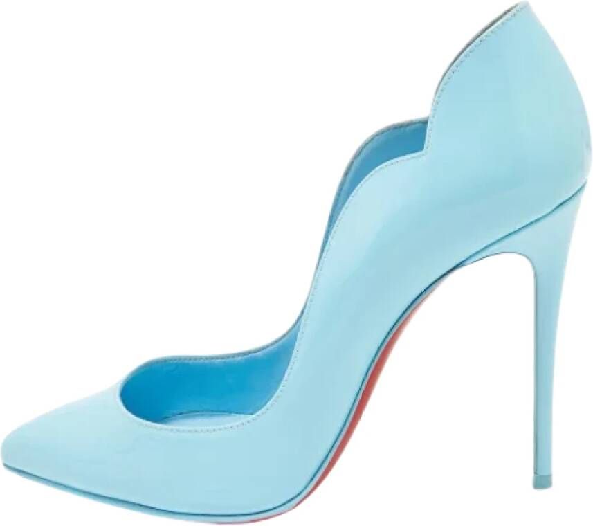 Christian Louboutin Pre-owned Leather heels Blue Dames