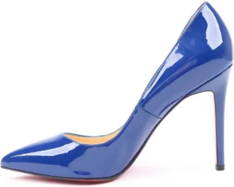 Christian Louboutin Pre-owned Leather heels Blue Dames