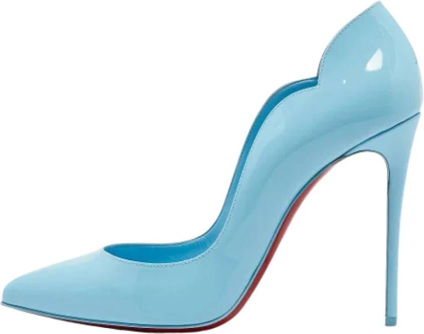 Christian Louboutin Pre-owned Leather heels Blue Dames