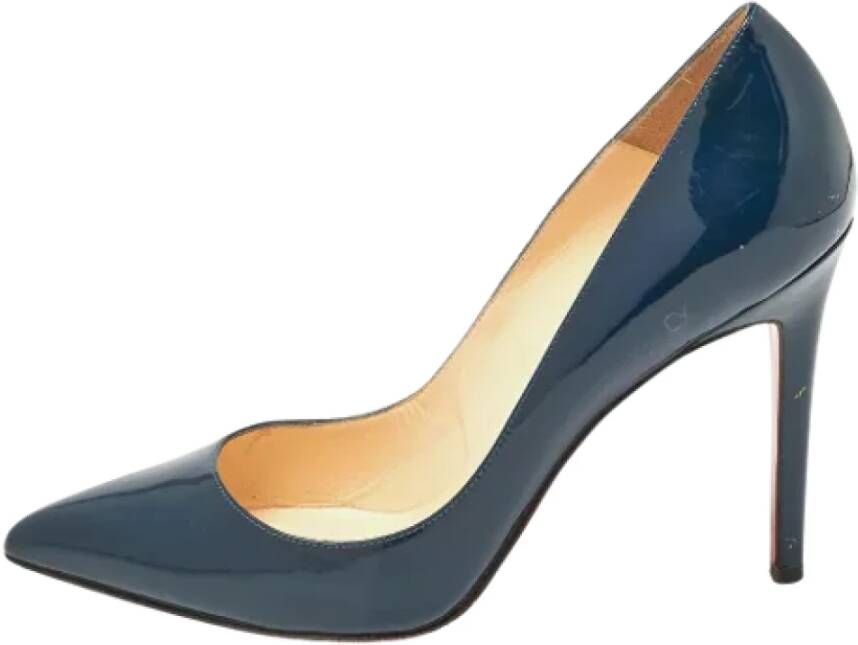 Christian Louboutin Pre-owned Leather heels Blue Dames