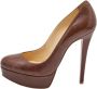 Christian Louboutin Pre-owned Leather heels Brown Dames - Thumbnail 1