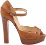 Christian Louboutin Pre-owned Leather heels Brown Dames - Thumbnail 1