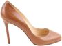 Christian Louboutin Pre-owned Leather heels Brown Dames - Thumbnail 1