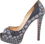 Christian Louboutin Pre-owned Leather heels Gray Dames - Thumbnail 1