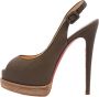 Christian Louboutin Pre-owned Leather heels Gray Dames - Thumbnail 1