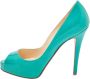 Christian Louboutin Pre-owned Leather heels Green Dames - Thumbnail 1