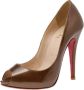 Christian Louboutin Pre-owned Leather heels Green Dames - Thumbnail 1