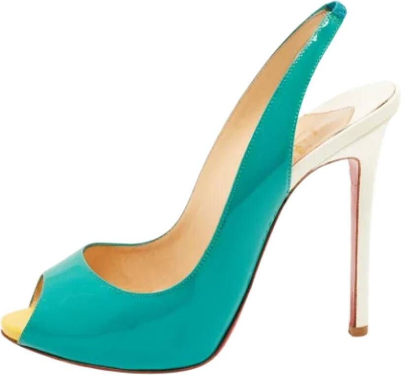 Christian Louboutin Pre-owned Leather heels Green Dames