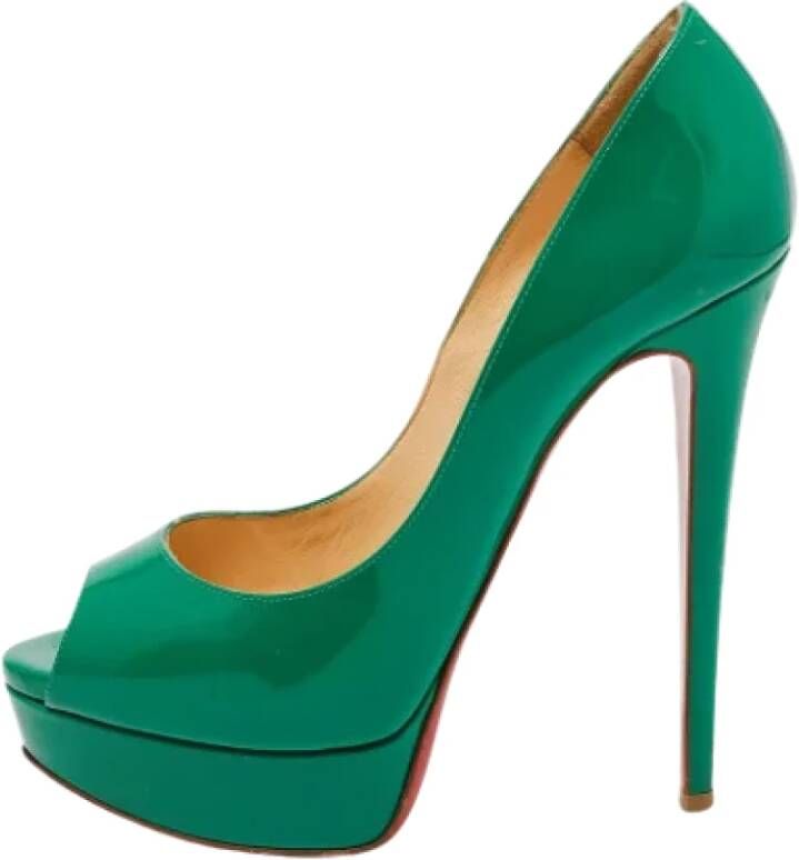 Christian Louboutin Pre-owned Leather heels Green Dames