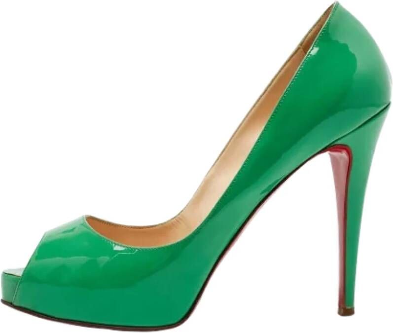 Christian Louboutin Pre-owned Leather heels Green Dames