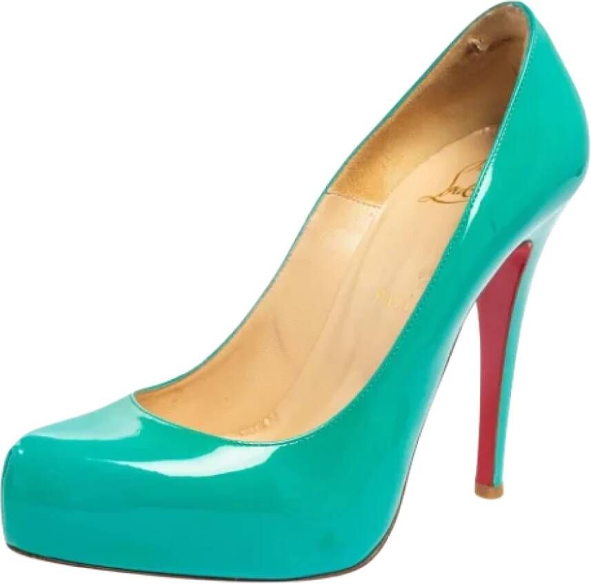 Christian Louboutin Pre-owned Leather heels Green Dames