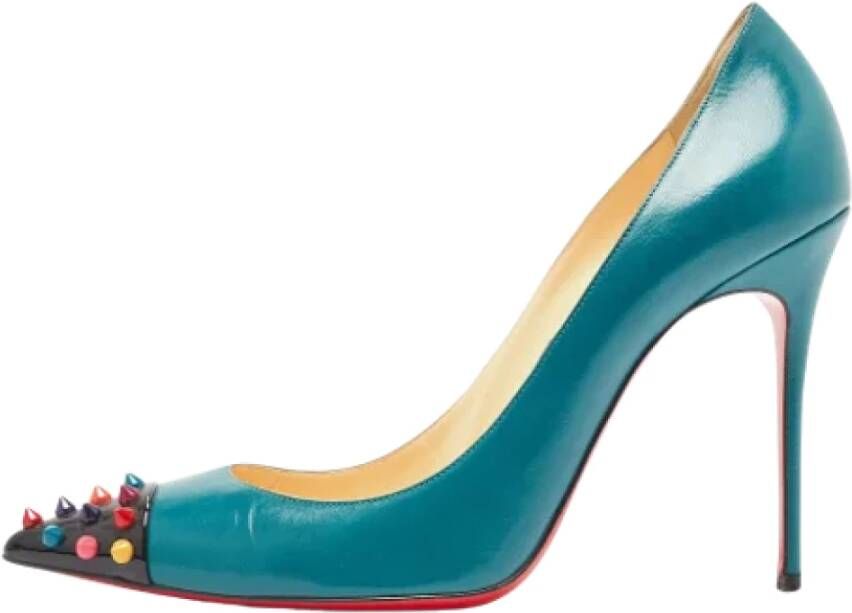 Christian Louboutin Pre-owned Leather heels Green Dames