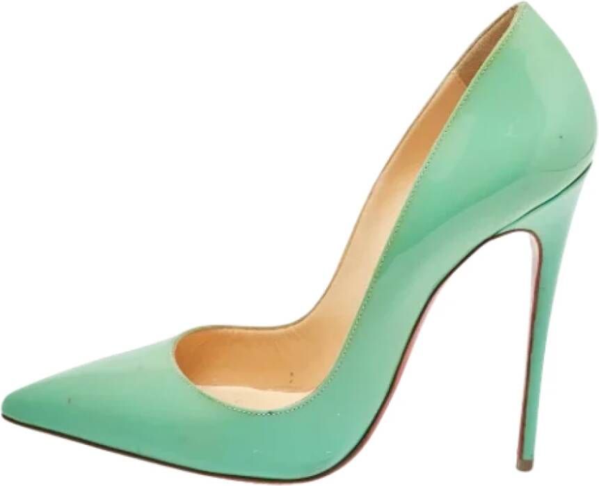 Christian Louboutin Pre-owned Leather heels Green Dames