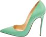 Christian Louboutin Pre-owned Leather heels Green Dames - Thumbnail 1