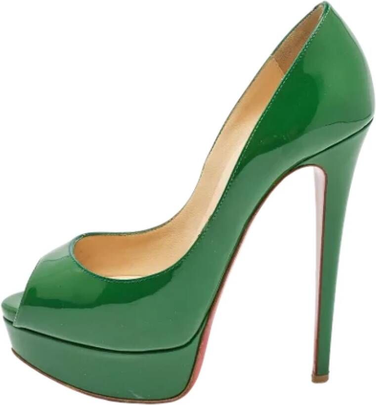 Christian Louboutin Pre-owned Leather heels Green Dames