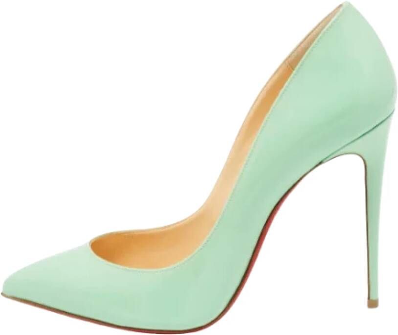 Christian Louboutin Pre-owned Leather heels Green Dames