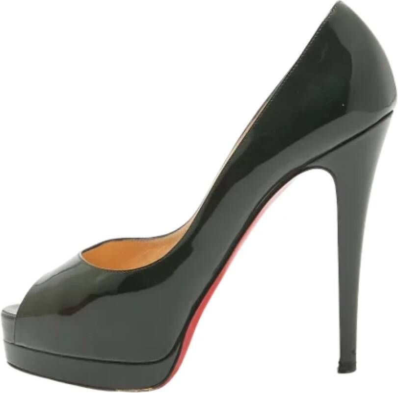 Christian Louboutin Pre-owned Leather heels Green Dames