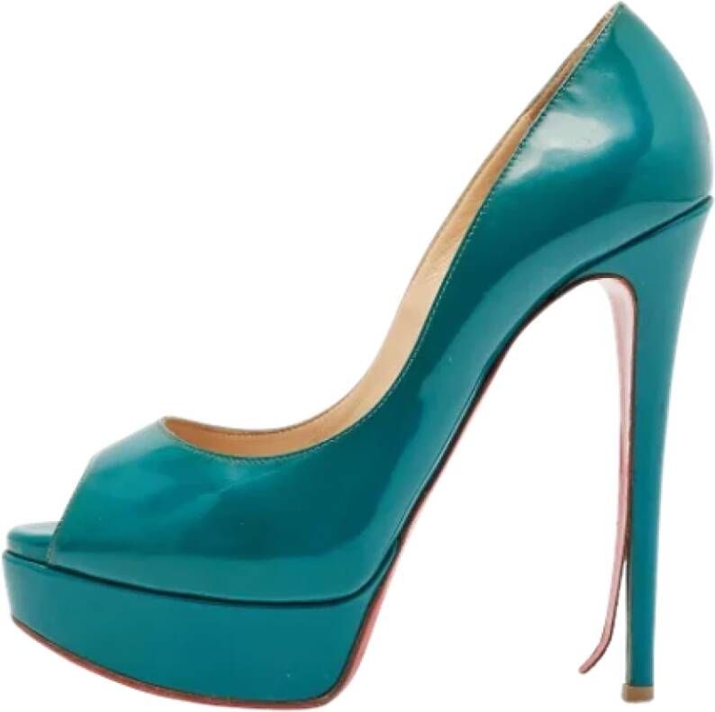 Christian Louboutin Pre-owned Leather heels Green Dames