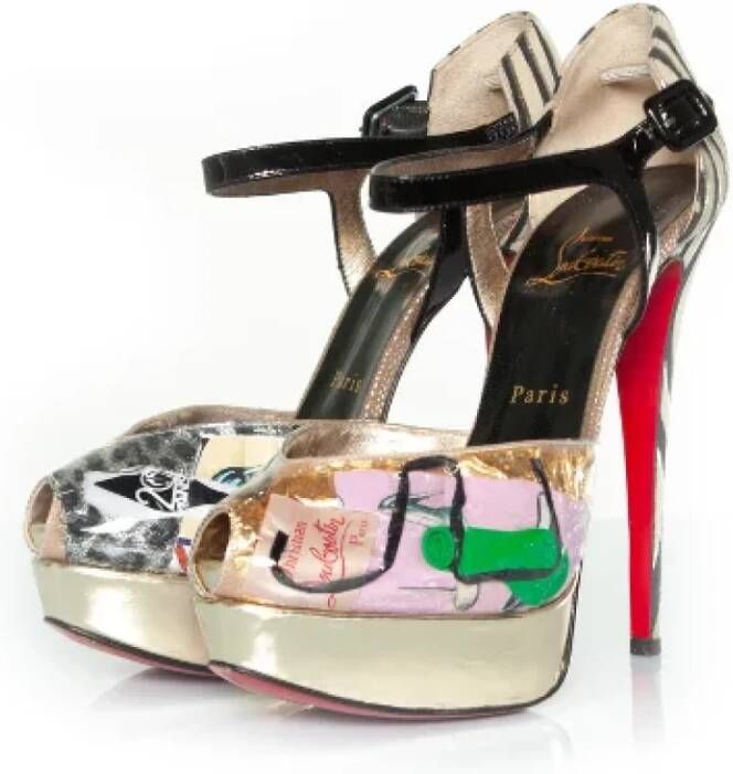 Christian Louboutin Pre-owned Leather heels Multicolor Dames