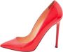 Christian Louboutin Pre-owned Leather heels Orange Dames - Thumbnail 1