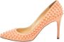 Christian Louboutin Pre-owned Leather heels Orange Dames - Thumbnail 1