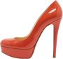 Christian Louboutin Pre-owned Leather heels Orange Dames - Thumbnail 1