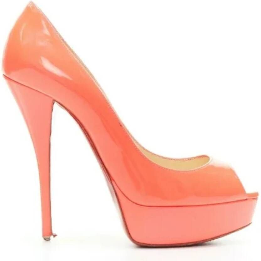 Christian Louboutin Pre-owned Leather heels Pink Dames