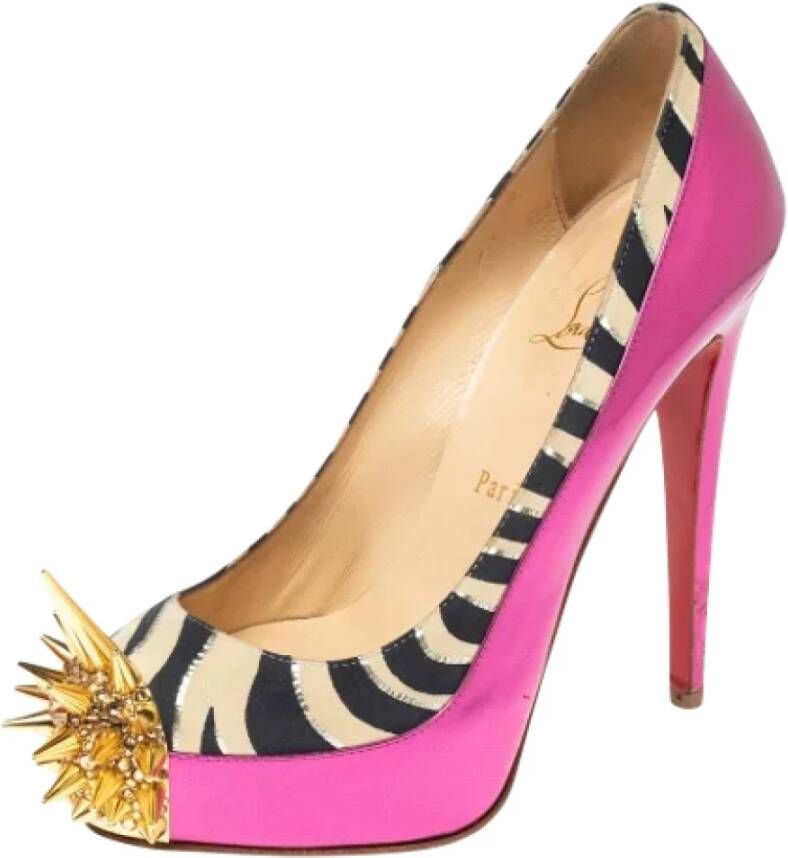 Christian Louboutin Pre-owned Leather heels Pink Dames